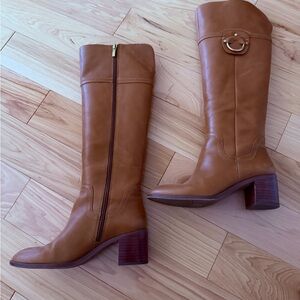 Franco Sarto Tan Leather Heeled Boots